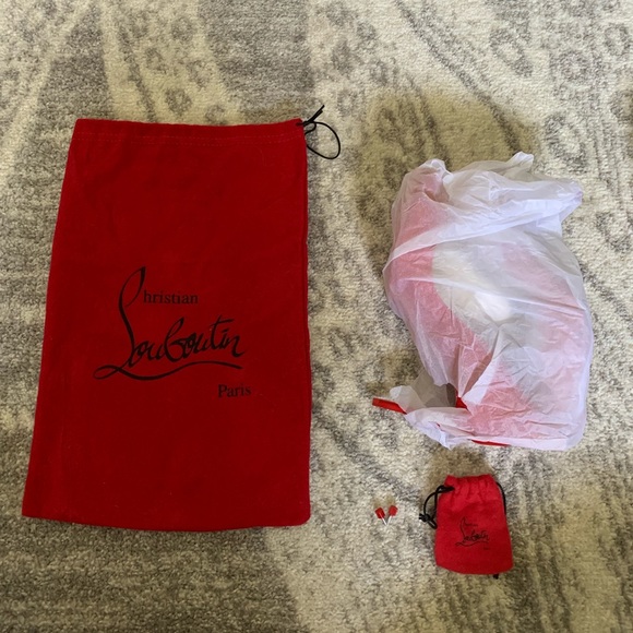 Louboutin 85mm red suede heels main image 8